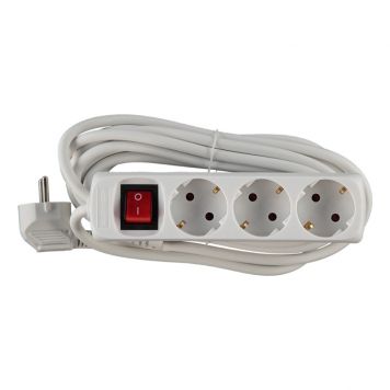 [XCORDF3GM1.5L025CW3-WAY] Outlet RKK 3G1.5mm .25m White 3-Way
