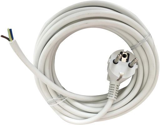 [XCORDF3GM1L5CWTypF] Cord Set 3G1.0 H05VV-F 5M White with plug Type F